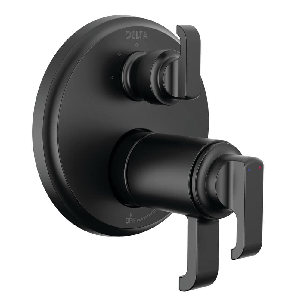 Tetra TempAssure 2-Handle Wall-Mount Valve Trim Kit 3-Setting Int. Div. in Matte Black (Valve Not Included) price history on PriceWatchPro