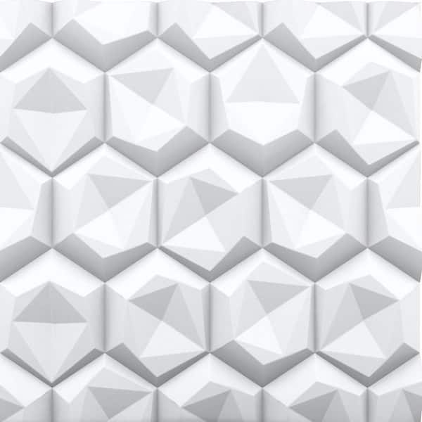 A La Maison Ceilings Hexagon 2 ft. x 2 ft. Seamless Foam Glue-up 3D Wall Panel (48 Sq. Ft. / Pack)
