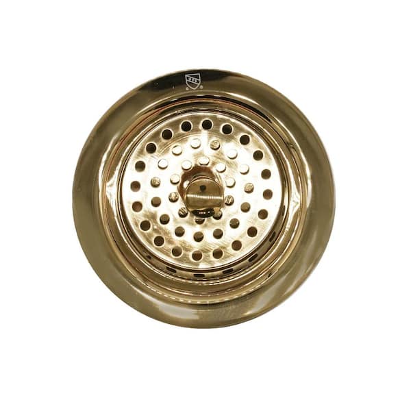 Westbrass 1-3/8 in. Bathtub Strainer Grid Drain Cover, Polished Brass  D3311-F-01 - The Home Depot