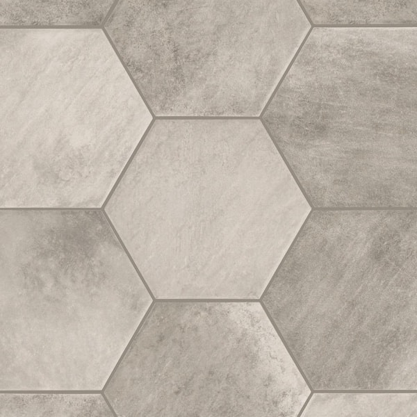 Marazzi Cotto Revival Ash 8 in. x 9 in. Matte Porcelain Hexagon Floor Tile (9.37 sq. ft. /case)