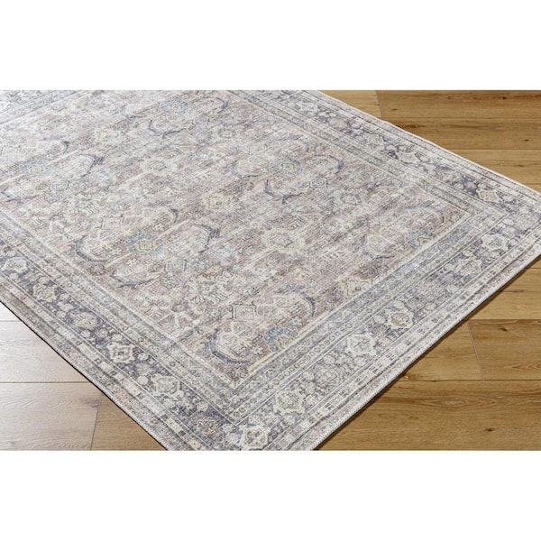 Becki Owens Darling Cream/Black Traditional Washable 5 ft. x 7 ft. Indoor Area Rug