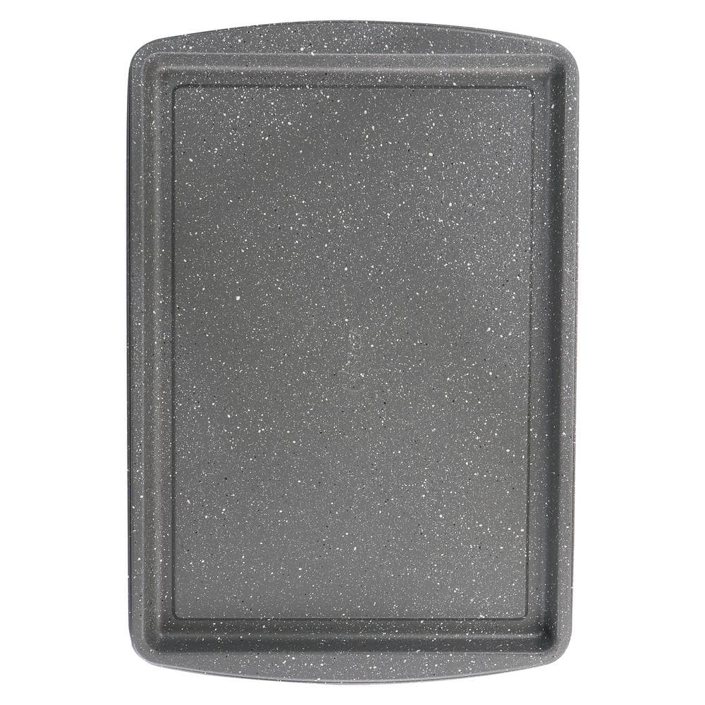 Oster 3-Piece Gray Speckle Carbon Steel Non-Stick Cookie Sheet Set