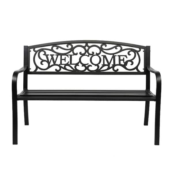 Leisure 50 in. Iron Outdoor Bench