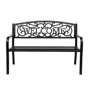 Leisure 50 in. Iron Outdoor Bench