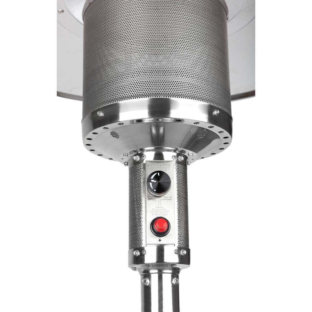 Stainless Steel 50,000 BTU Propane Patio Heater with Wheels