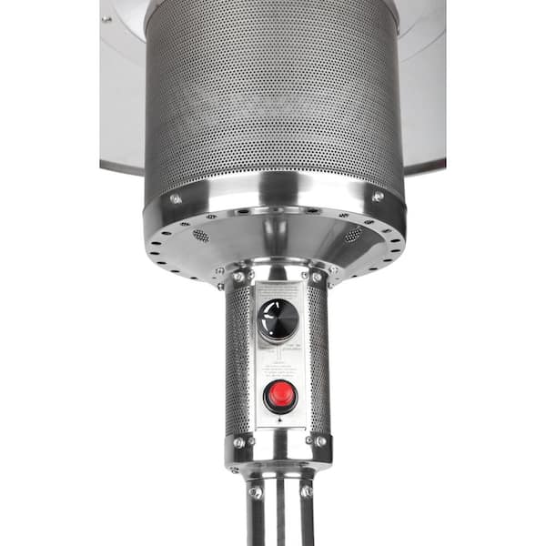 Fire Sense 46,000 BTU Gray Stainless Steel Commercial Patio Heater