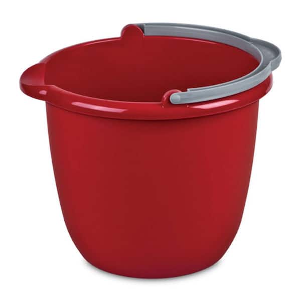 Sterilite Red 10-Qt. Easy-Pour-Spout Pail with Comfy Grip Handle (36-Pack)