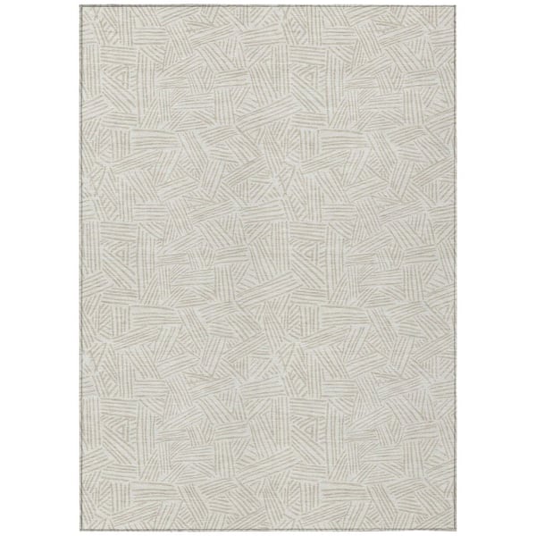 Chantille Machine Washable Indoor/Outdoor Abstract ACN2648 Ivory 3 ft. x 4 ft. Area Rug
