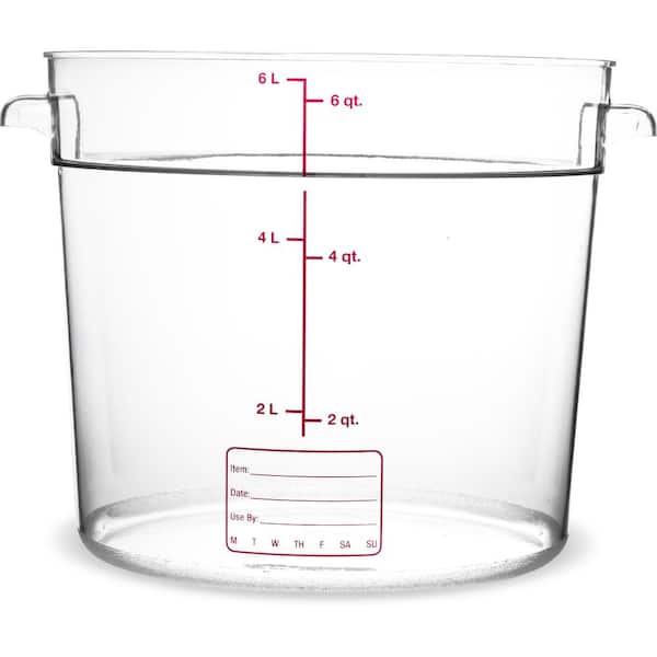 Carlisle 4 Qt. Clear Square Polycarbonate Food Storage Container
