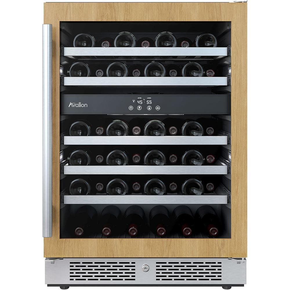 24 in. Dual Zone 45-Wine Bottles Wine Cooler in Custom Panel Ready price history on PriceWatchPro