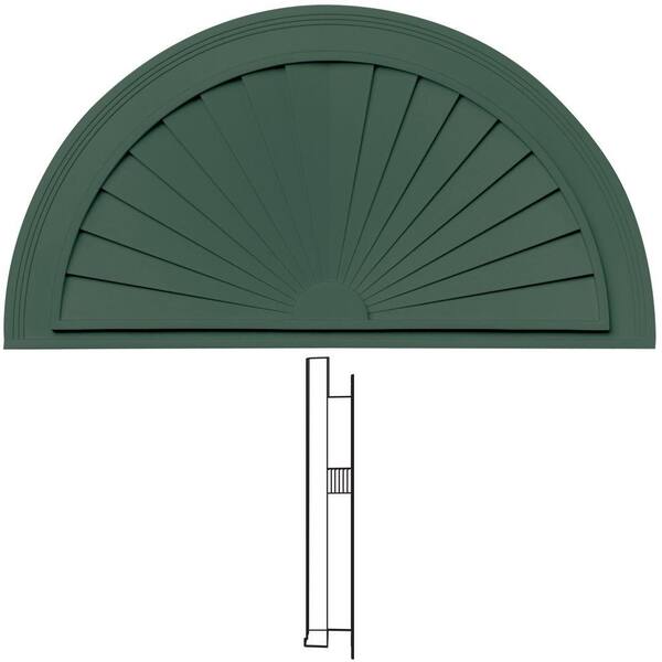 Builders Edge 33-5/8 in. Sunburst in 028 Forest Green-DISCONTINUED