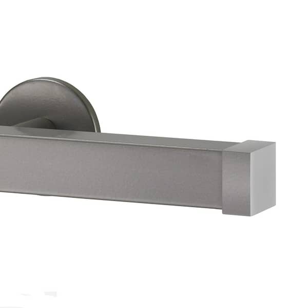 Art Decor Nexgen 120 in. Non-Adjustable Traverse Window Curtain Rod Set in Antique Silver with Endcap