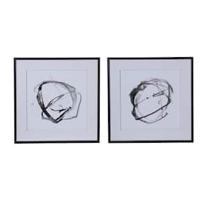 2 Piece Framed Abstract Art Print 31.5 in. x 31.5 in.