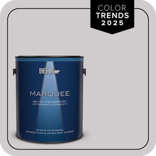 BEHR MARQUEE 1 gal. #MQ3-28 Rock Crystal One-Coat Hide Satin Enamel Interior Paint & Primer