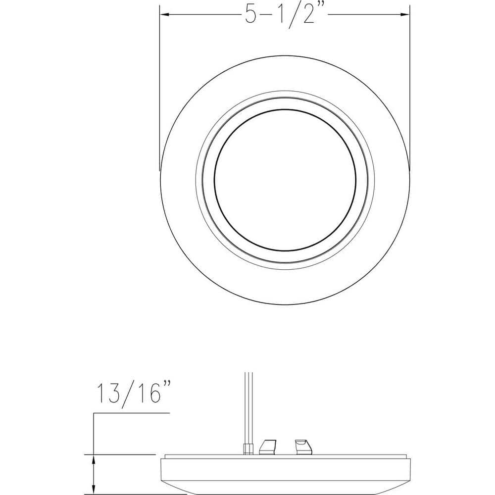 Sleek Modern Emblem 5.5" LED Surface Mount in Satin White