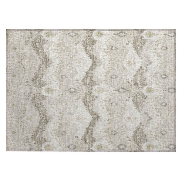 Chantille Machine Washable Indoor/Outdoor Abstract ACN3074 Linen 3 ft. x 4 ft. Area Rug