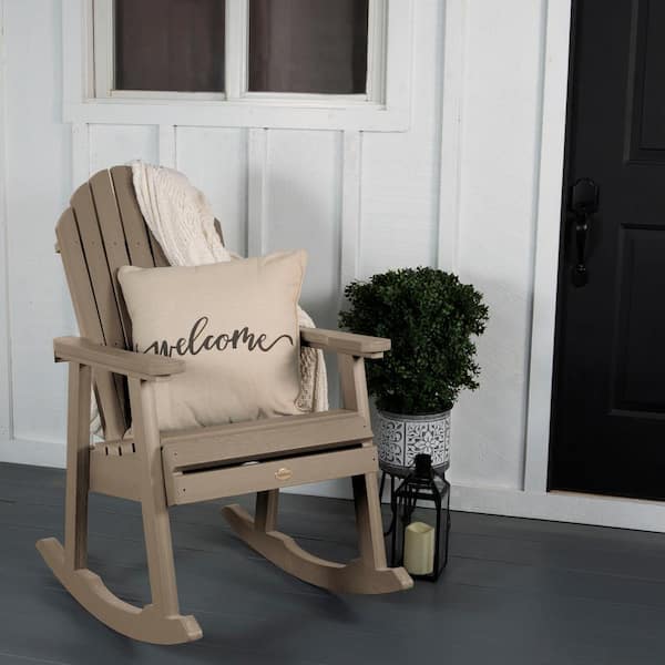 Highwood Hamilton Woodland Brown Plastic Outdoor Rocking Chair
