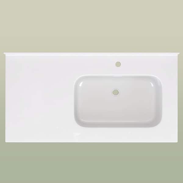 ティーカップ　Sink Below プロツアーロンドン限定プロモ Getpro 42 in. W x 22 in. D Solid Surface White Rectangular Right