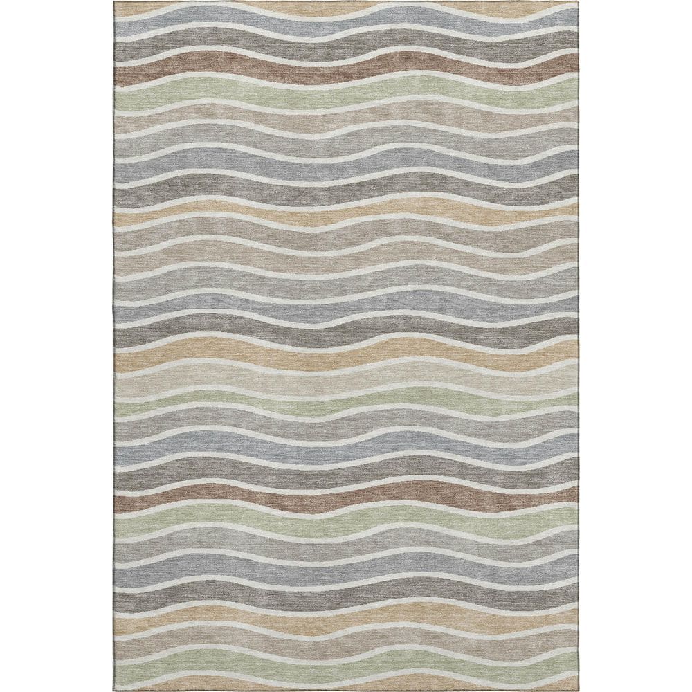 Mayfield Premium Machine Washable Abstract AMF2333 Taupe 8 ft. x 10 ft. Area Rug price history on PriceWatchPro
