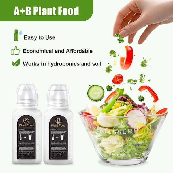 .N/A 24-Pack Hydroponic Grow Sponges with A&B Plant Food, Labels & Tweezers for Indoor Gardening- Compatible w/ Most Systems