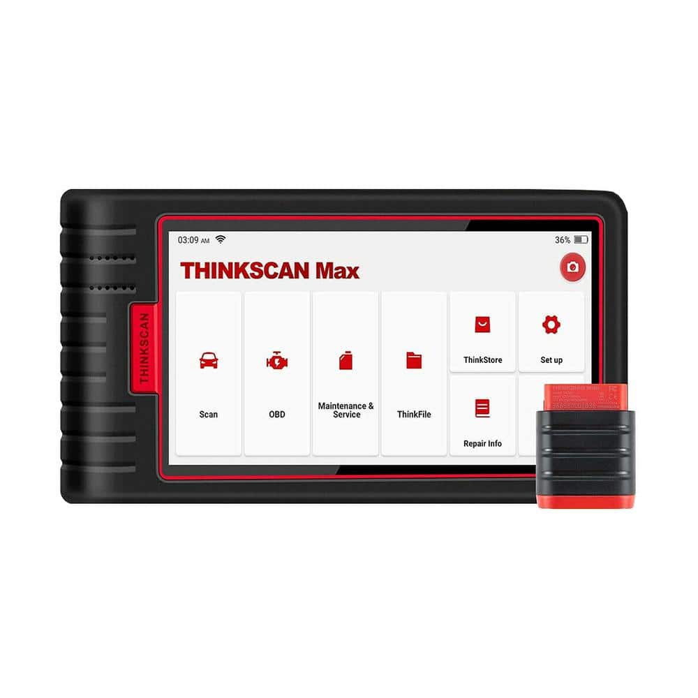 THINKCAR 6 in. OBD2 Scanner Car Code Reader Tablet Vehicle Diagnostic Tool ThinkScan Max
