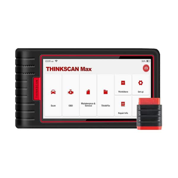 Thinkcar 6 in. OBD2 Scanner Car Code Reader Tablet Vehicle Diagnostic Tool THINKSCAN MAX