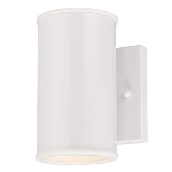 Westinghouse Mayslick 1-Light White Integrated LED Outdoor Wall Lantern Sconce