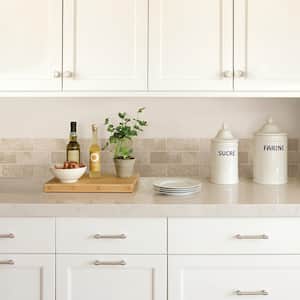 Amao Silver Wallpaper Border Prepasted Removable Easy Installation for Livingroom Kitchen Backsplash Sticker