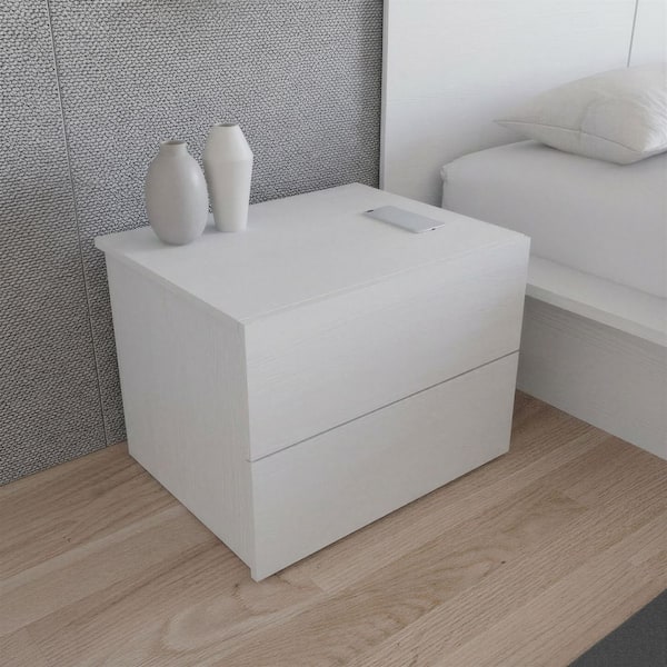 James White 2 Drawer Nightstand