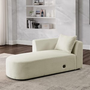 61 in. Modern Left Lounge Chaise Sleeper Sofa Corner Chair for Small Apartment