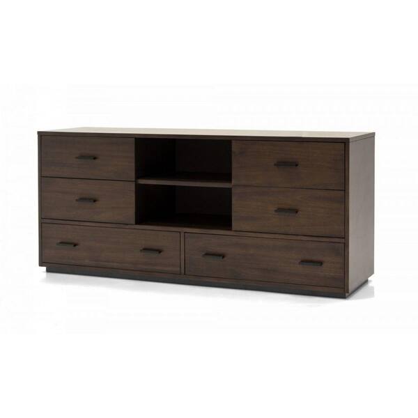 Benjara 17.72 In. Brown 6-Drawer Wooden Dresser Without Mirror BM277303 ...