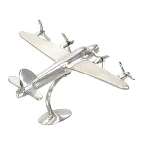 Silver Aluminum Airplane Sculpture