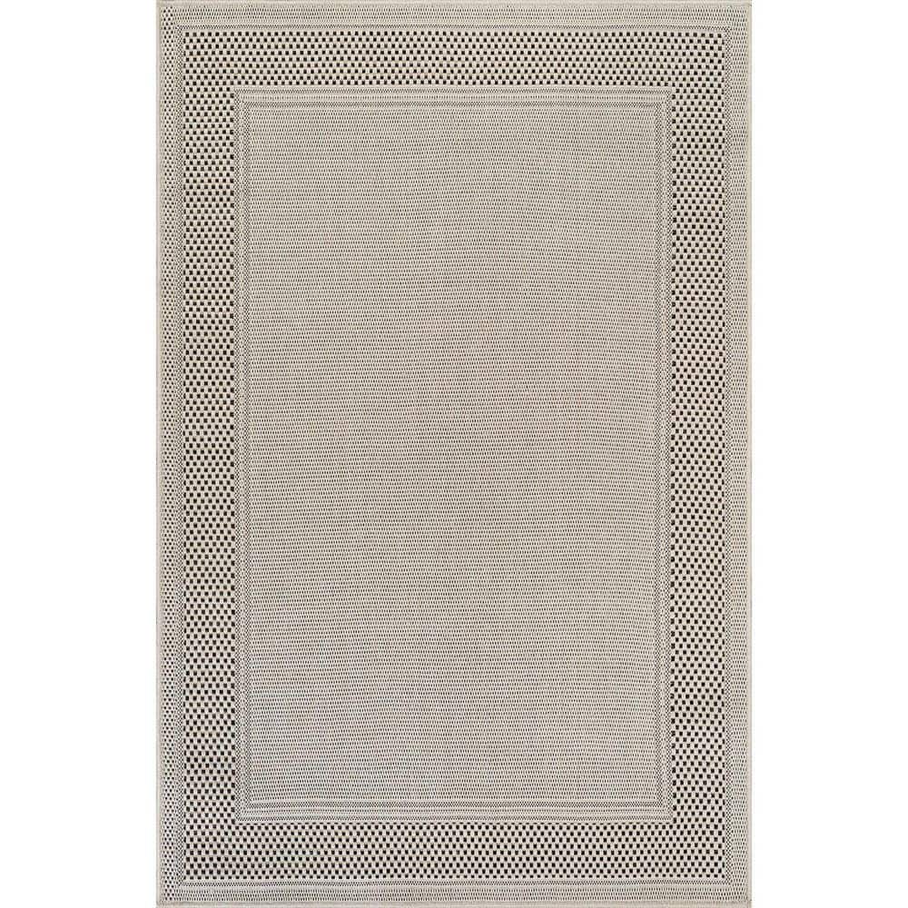 Coastal Beige 5 ft. x 7 ft. Bordered Washable Easy Jute Modern Indoor Outdoor Area Rug price history on PriceWatchPro