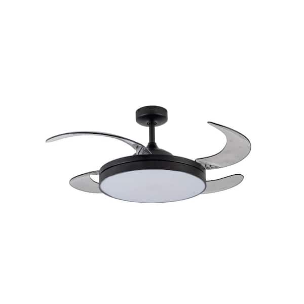 Fanaway Canberra 48 in. Indoor Black Retractable Ceiling Fan with Light and Remote Included