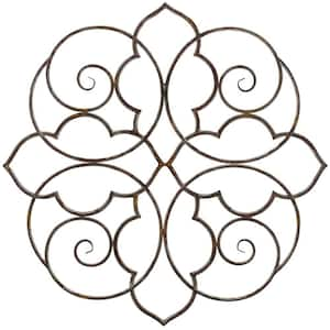 27 in. H Taza Metal Wall Outdoor Decor, Bronze