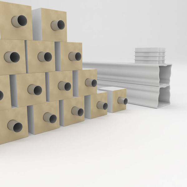 Ekena Millwork Fiberthane Bradford Balustrade 132 in. L x 38 in. H Fiberglass Railing Kit