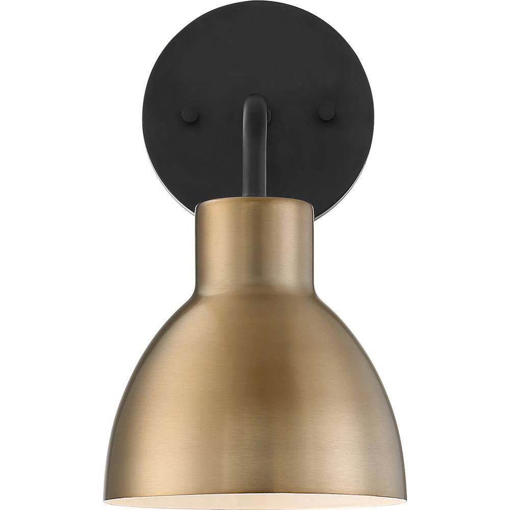 Florian Black Stainless Steel 1-Light Dimmable Vanity Sconce