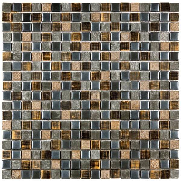 Merola Tile Pangea Baltica 11-3/4 in. x 11-3/4 in. x 8 mm Porcelain Mosaic Tile