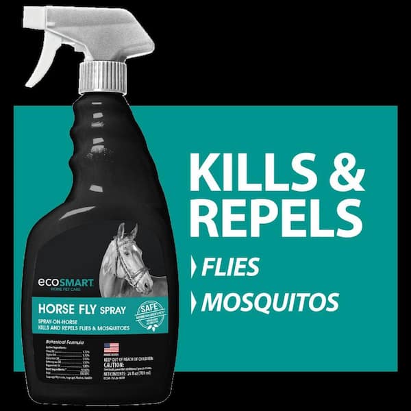 EcoSmart 24 oz. Natural Horse Fly Repellent for Horses in Pump Spray Bottle with Plant-Based Essential Oil Ingredients (2-Pack)