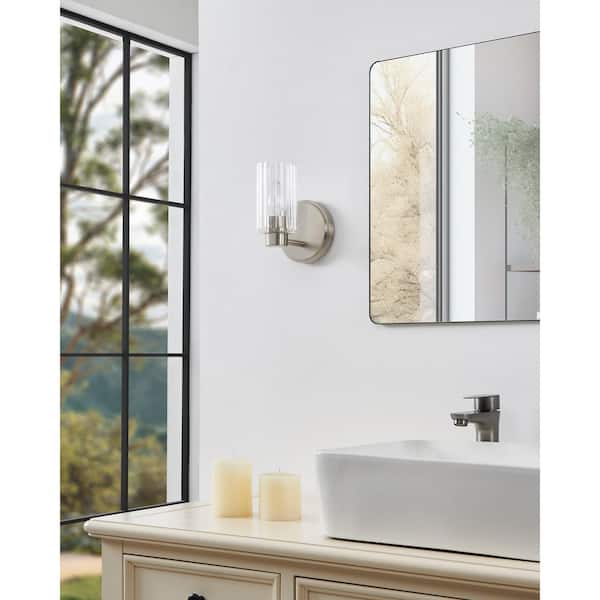 Thesis Bedminster 5-in. 1-light Brushed Nickel Vanity Light with