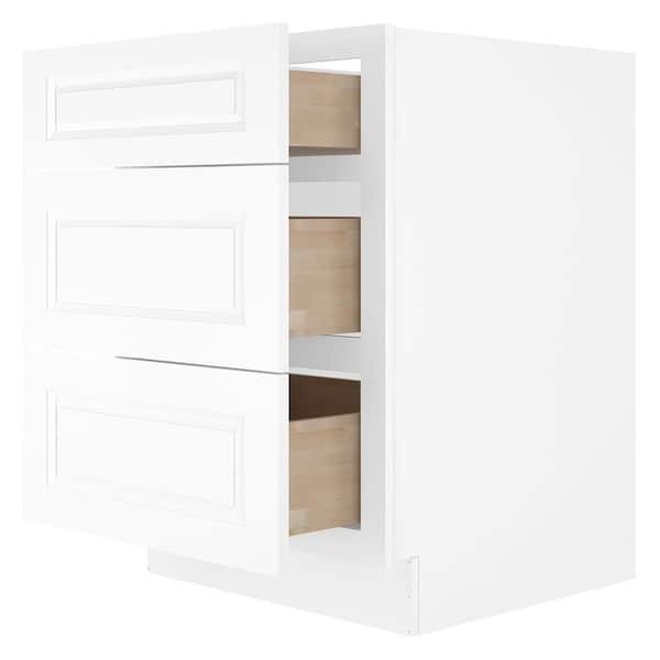 24 Boost 3 Drawer Base Cabinet White - Room & Joy