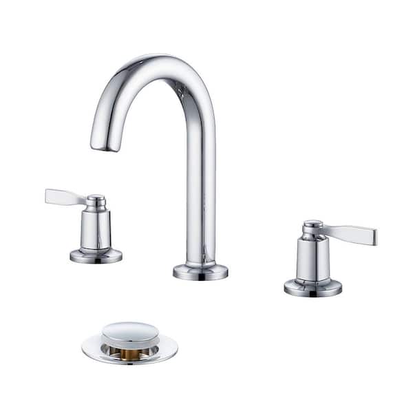 LUXIER Larko 8 in. Widespread 2-Handle Bathroom Faucet in Chrome