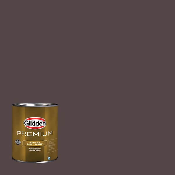 Glidden Premium 1 qt. PPG1014-7 Black Walnut Semi-Gloss Exterior Latex Paint