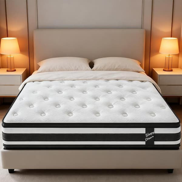 Full Plush Oeko-Tex Breathable Cool Cover Twin XL 12 Inch Memory Foam Individual Pocket Spring Hybrid Mattress