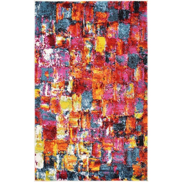 Unique Loom Lyon Athena Multi 3' 3 x 5' 3 Area Rug