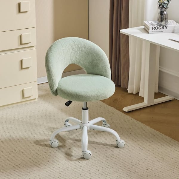 希少 ウィンザーチェア ミントグリーン Winado Velvet Fabric Swivel Office Chair Task Chair in Mint Green