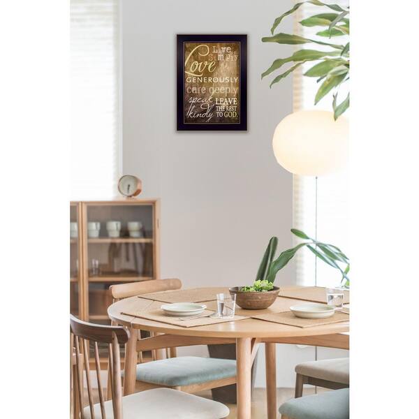 Unbranded 10 in. x 14 in. "Live Simply" by Marla Rae Printed Framed Wall Art