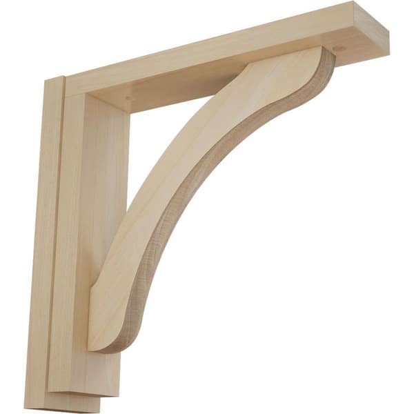 2-1/2 in. x 10-3/4 in. x 10-1/4 in. Rubberwood Reece Shelf Bracket