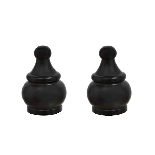 Aspen Creative Corporation 1-1/2 in. Oil Rubbed Bronze Steel Lamp Finial (2-Pack)