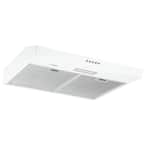 24 in. 110 CFM Convertible Under-Cabinet Range Hood in White with LED Lights